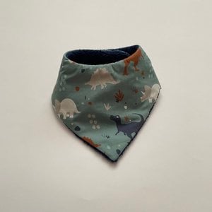 Mini bandana bijtslabbetje Dinosaurs groen