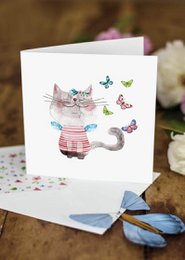 Pussycat and butterflies