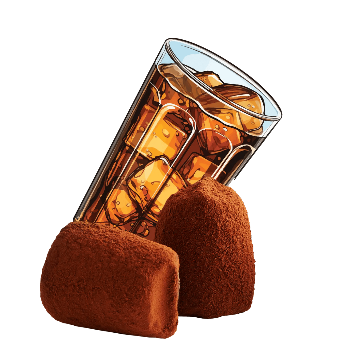 Sprudelige Cola -Schokoladentrüffel - Schüttung