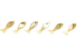 Set of 6 fish knife-holders in blond horn