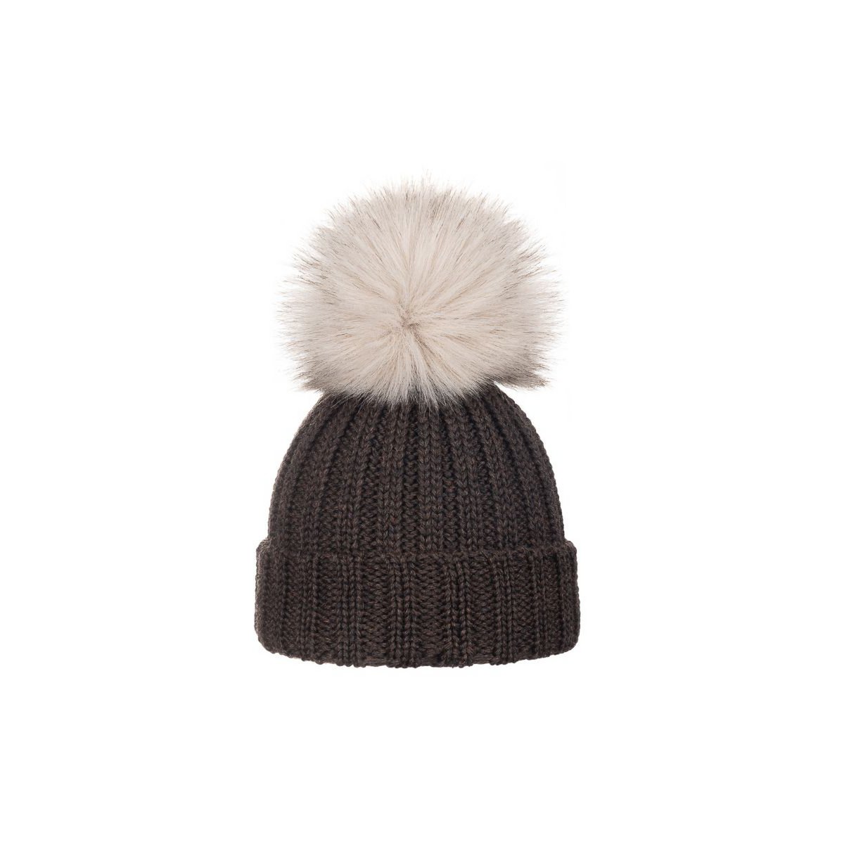 Czapka OLLO BABY – 100% wełny merino - brązowy