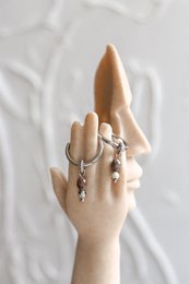 Braune Labradorit- und Jaspis-Ohrringe – Silber