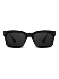  Black rectangular sunglasses with a sleek, modern design.