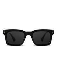 Black rectangular sunglasses with a sleek, modern design.