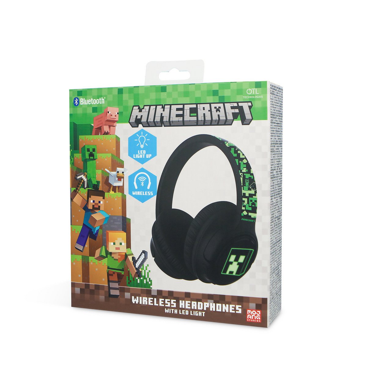 Minecraft - Led Light Up - bluetooth headphones