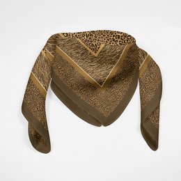 Animal Print - Brown-Choco - 90*90cm - 100% Silk Twill