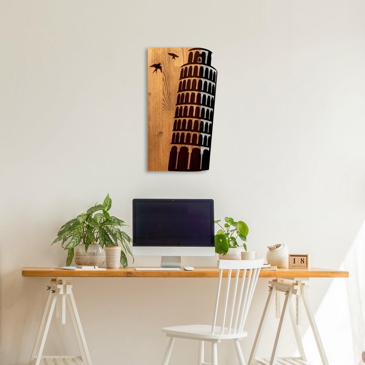 MA-463 Hout metalen muurschildering