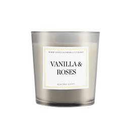 Vanilla & Roses Duftkerze 230g – Vanille & Rosen, Naturwachs, 50h