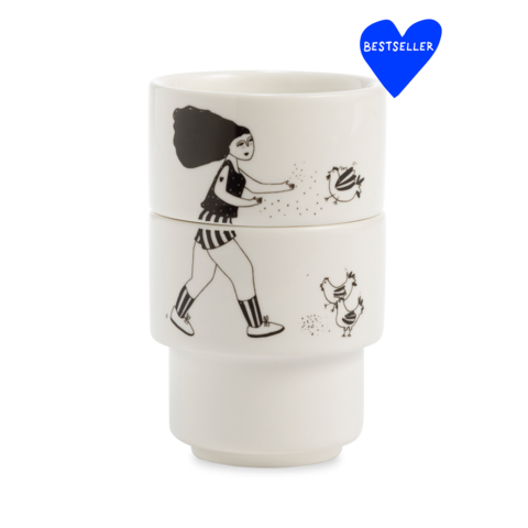 egg shell feeding the chicks (set of 2)