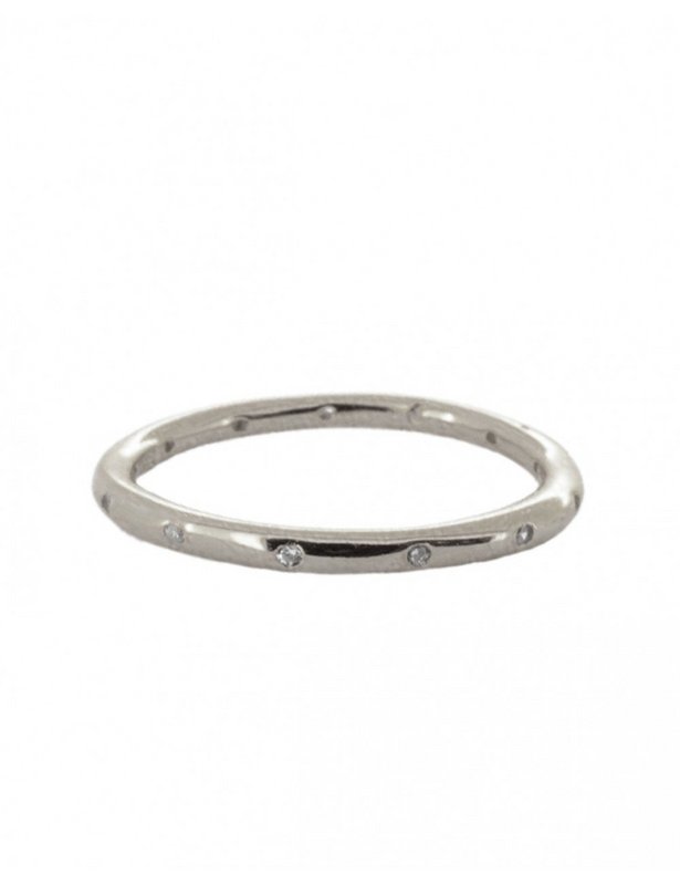 Bague cz bande