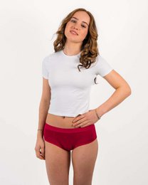 Menstruationsbukser hipsterpiger – kraftig absorption (rubin)