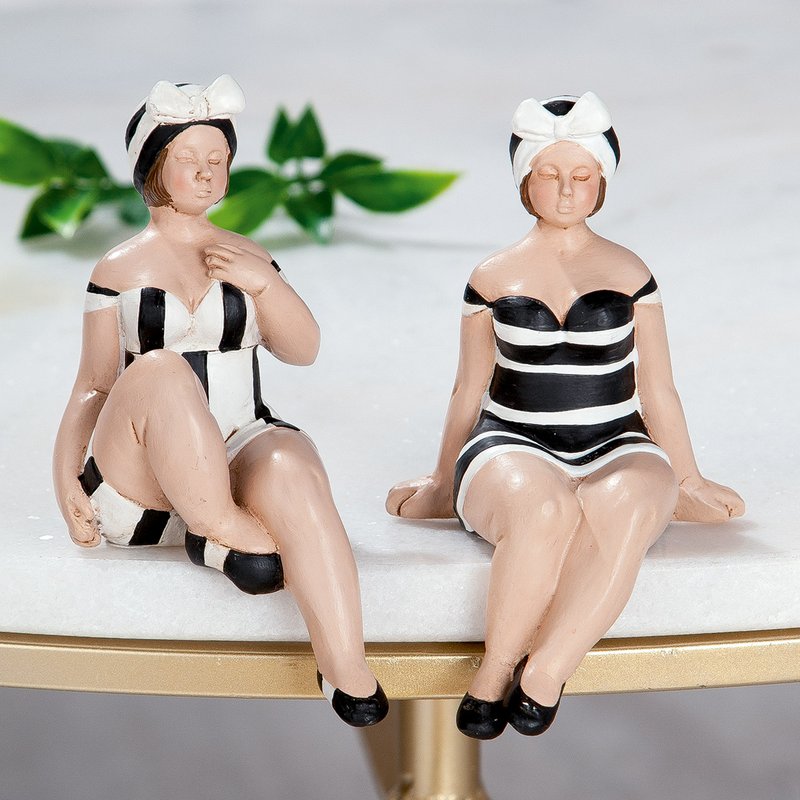 Poly Figur "Becky" schwarz/weiß VE 6 so