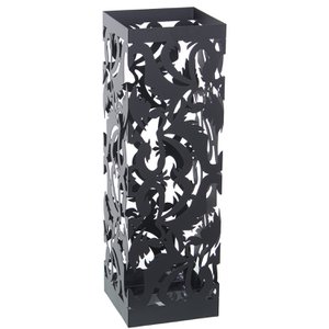 SQUARE BLACK METAL UMBRELLA STAND _16X16X49CM LL83581