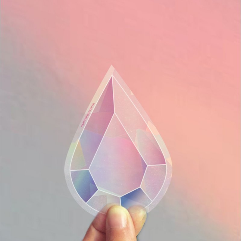 Crystal Rainbowmaker raamsticker / kaart - Rozenkwarts
