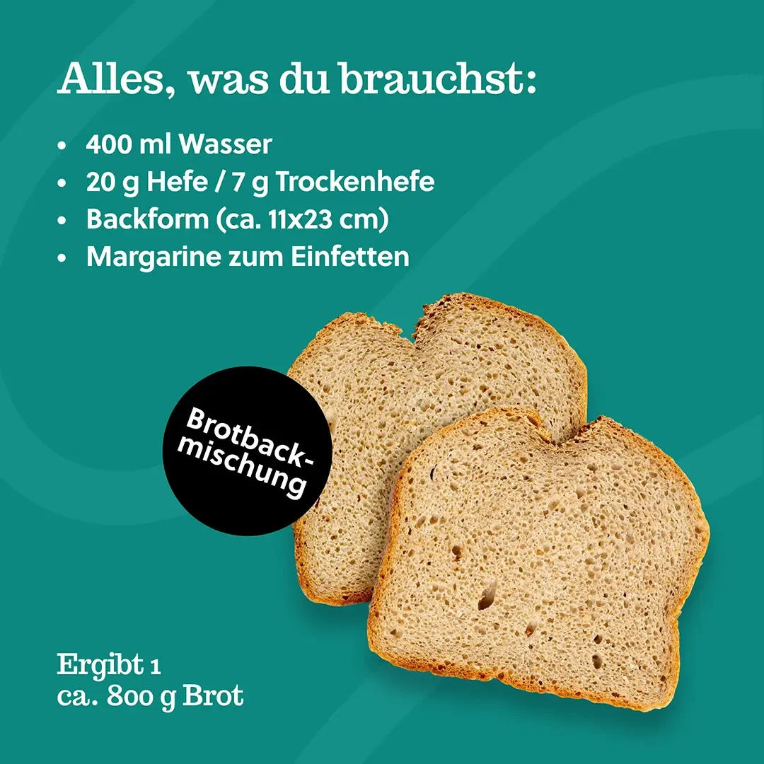 Bread baking mix: Swiss Ruchmehl bread
