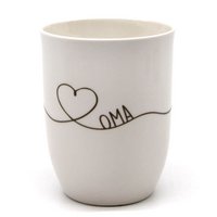 Cup with handle "Heart curved Grandma" anthracite