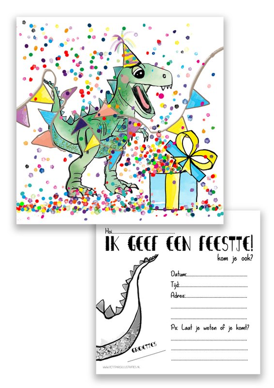 Dino party invitation