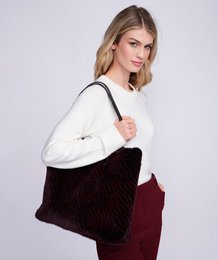 Donatella - Borsa tote in pelliccia sintetica