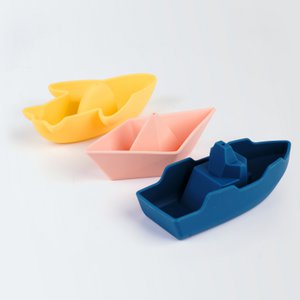 Silicone Bath Toy Boats – Set of 3