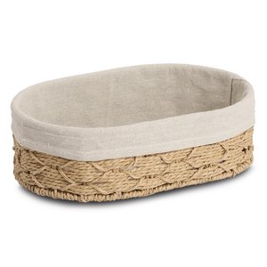 Bread basket with bag, paper mesh/cotton