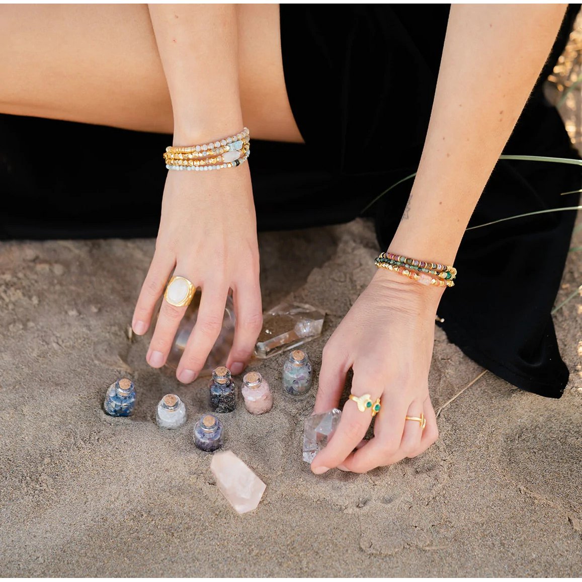 Wilde maansteen armband