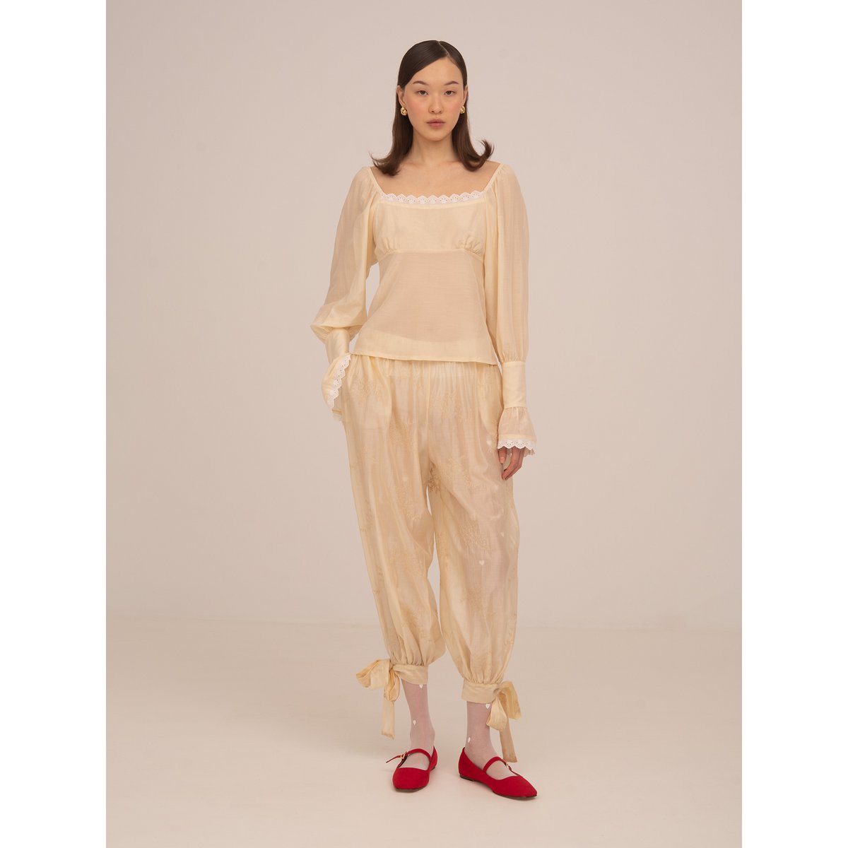 Crème Crush-blouse