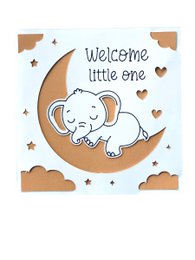 Tarjeta de bebé "Bienvenido pequeño"