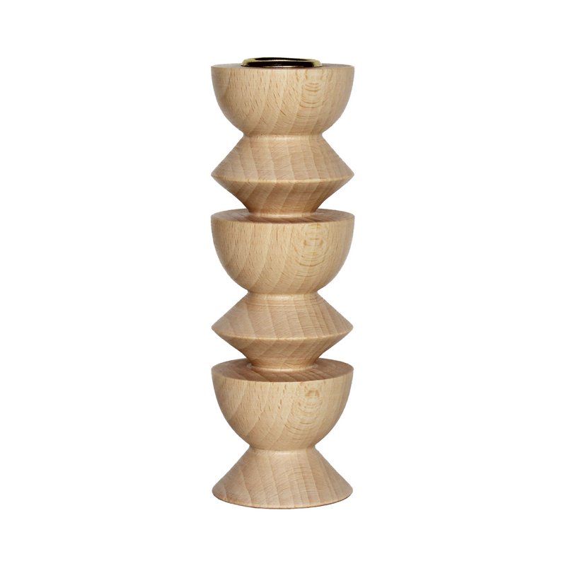 Totem Wooden Candle Holder - Tall Nº 3