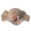 Hoed Dames Maat: 58 cm Beige Papierstro Zonnehoed