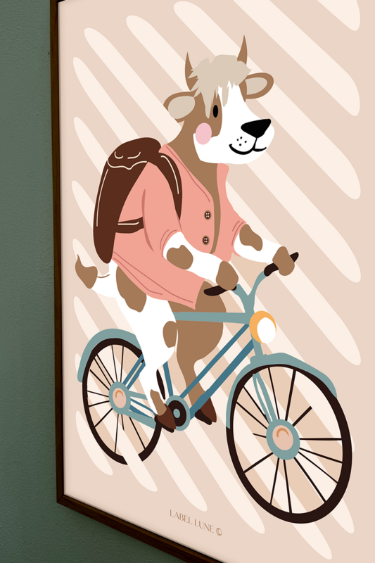 Poster Kinderzimmer - Koetje Suusie Boerderijdier