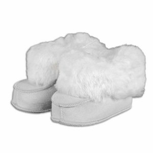Sheepskin Baby Shoes - White