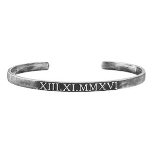 Armreif 925/- Sterling Silber matt-oxidiert