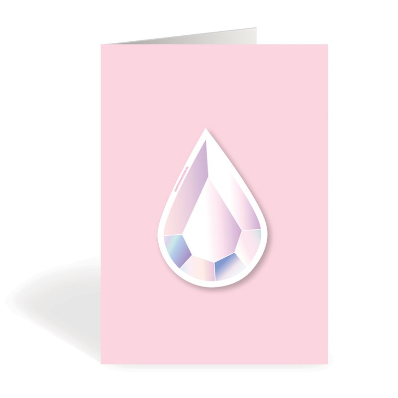 Crystal Rainbowmaker raamsticker / kaart - Rozenkwarts