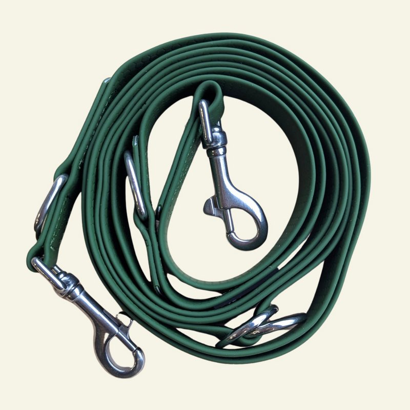Waterproof multi-position leash Khaki green