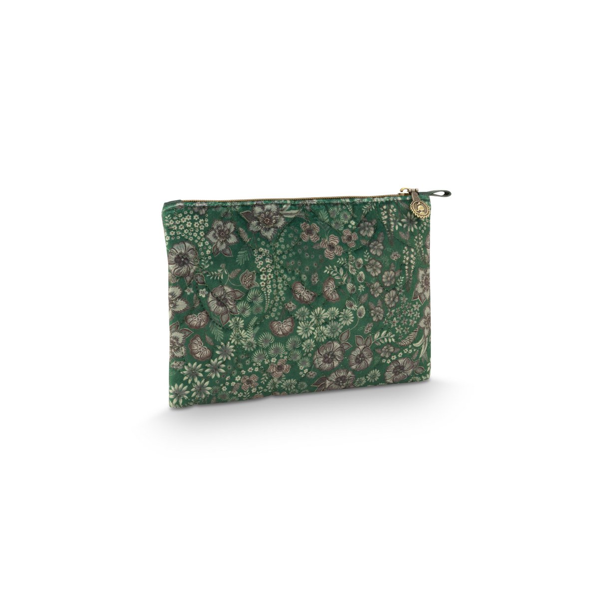Charly Cosmetic Flat Pouch Medium Quilted Daisy Dreams Green 24x1x15.5cm