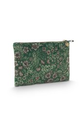 Charly Cosmetic Flat Pouch Medium Quilted Daisy Dreams Green 24x1x15.5cm