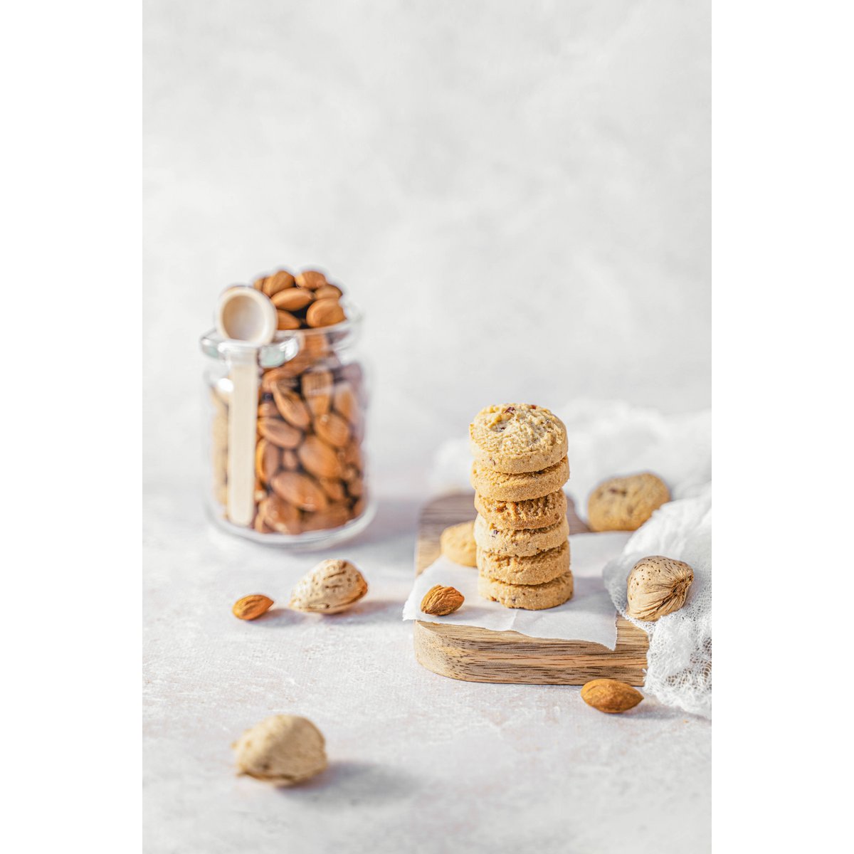Galletas - Galletas de mantequilla - Avellanas tostadas