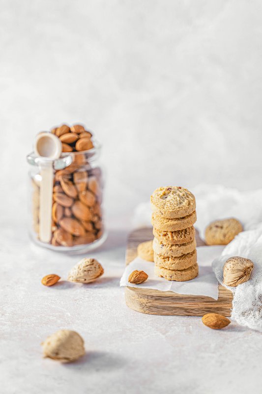 Kekse – Shortbread – geröstete Haselnüsse
