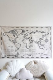 Cotton world map for children "Civilisational achievements"
