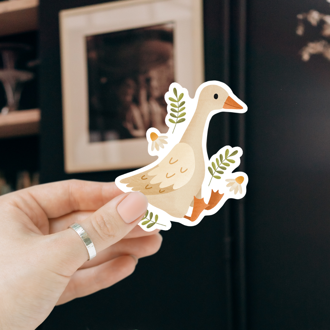 Sticker Goose Vinyl - Sticker Oeese Kiss Cut