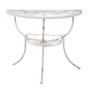 Sidetable 90x48x76 cm white iron wall table