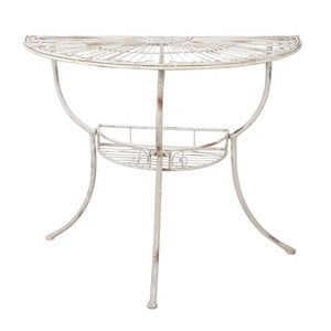 Sidetable 90x48x76 cm white iron wall table