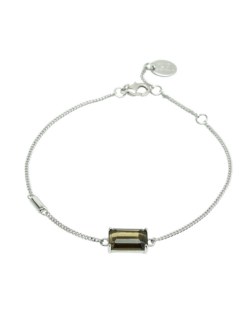 Jet-Set-Armband | Schokoladensilber