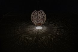 Lumiz Solar Lampion Ikat Rond - 30 cm - Taupe ligero