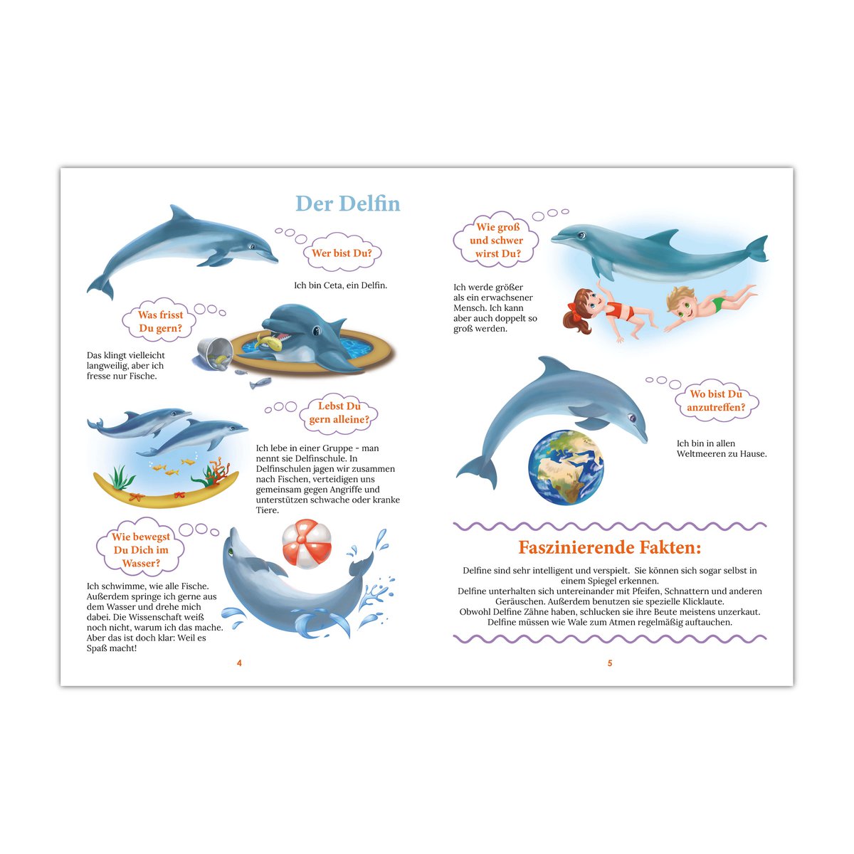 Kennisboek "WiBuKi" voor kinderen: De onderwaterwereld - veel over dieren die in de diepten van de oceanen leven - voor kinderen vanaf 3 jaar