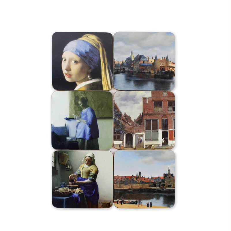 Onderzetters, schilderijen, Vermeer