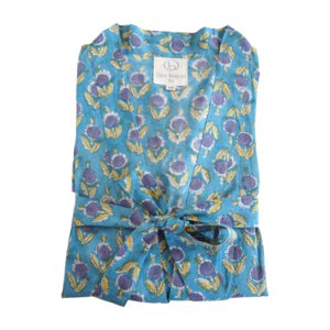 “Bluette” floral cotton kimono
