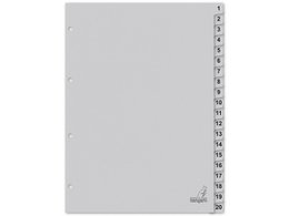 ECO Tab Kangaro A4 numbers 180gr gray cardboard 4r 20pcs FSC