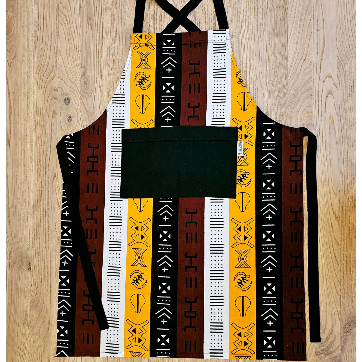 Handmade African Print Apron with Pocket