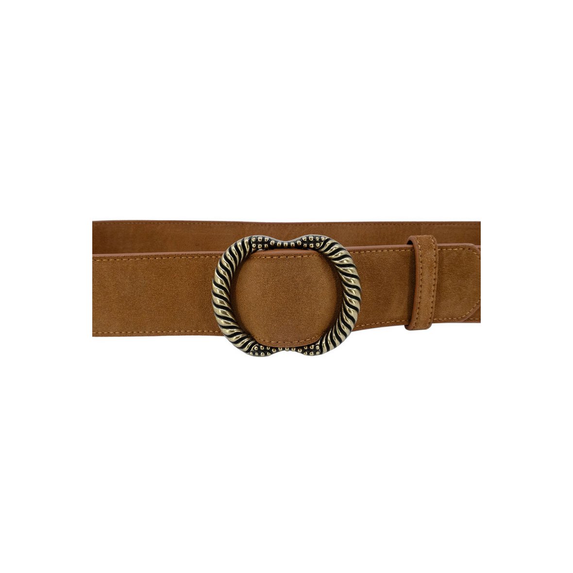 Damesriem van suèdeleer met vintage gesp FD450
